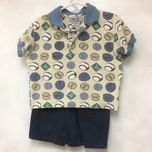 Boy's 2T Kaboom Baseball Top & Shorts